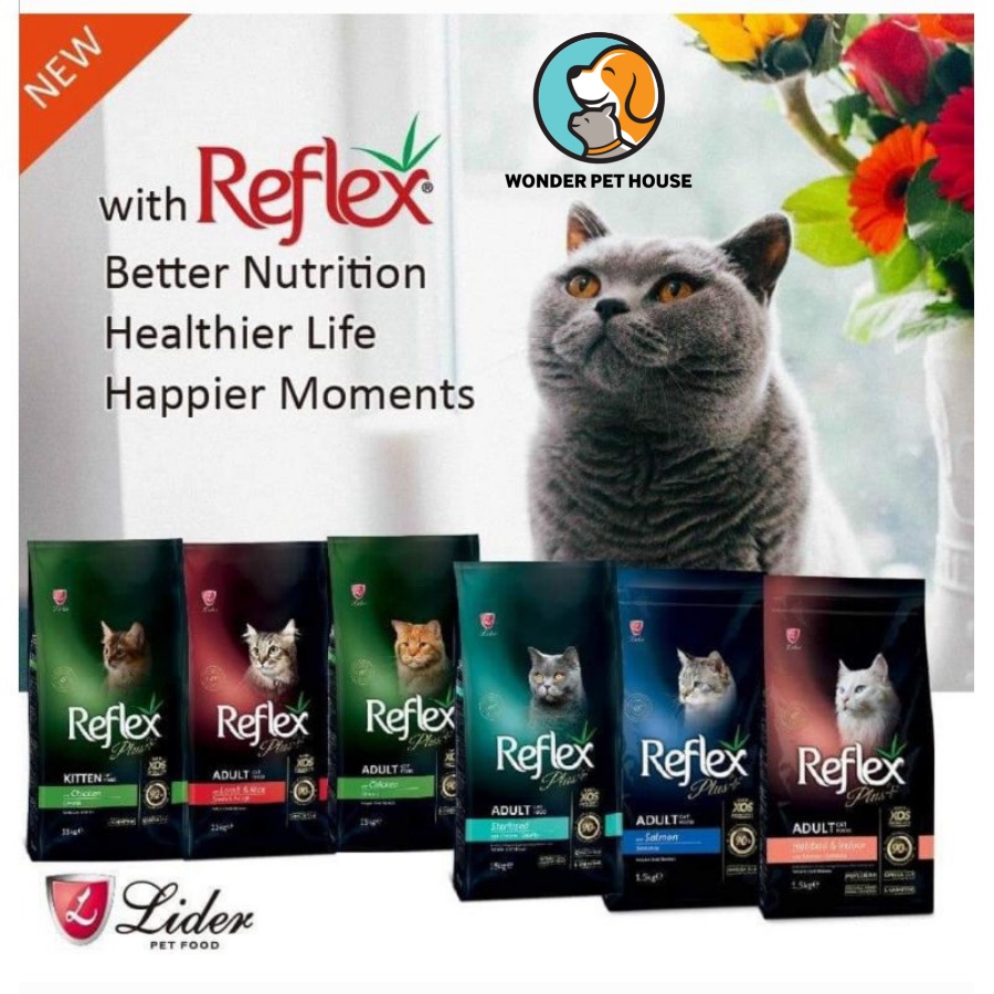 Hạt thức ăn khô Reflex Plus Kitten 1.5kg vị gà cao cấp với công thức cân bằng và hoàn chỉnh dành cho mèo con