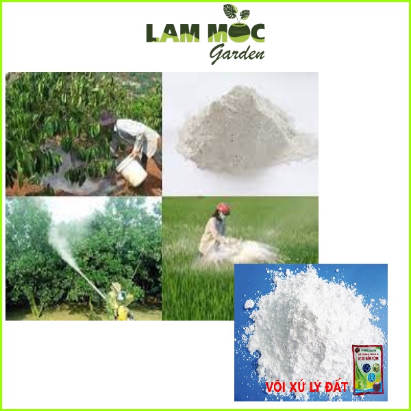 Vôi bột xử lý - sát khuẩn - sát trùng đất trồng - Gói 1 Ký