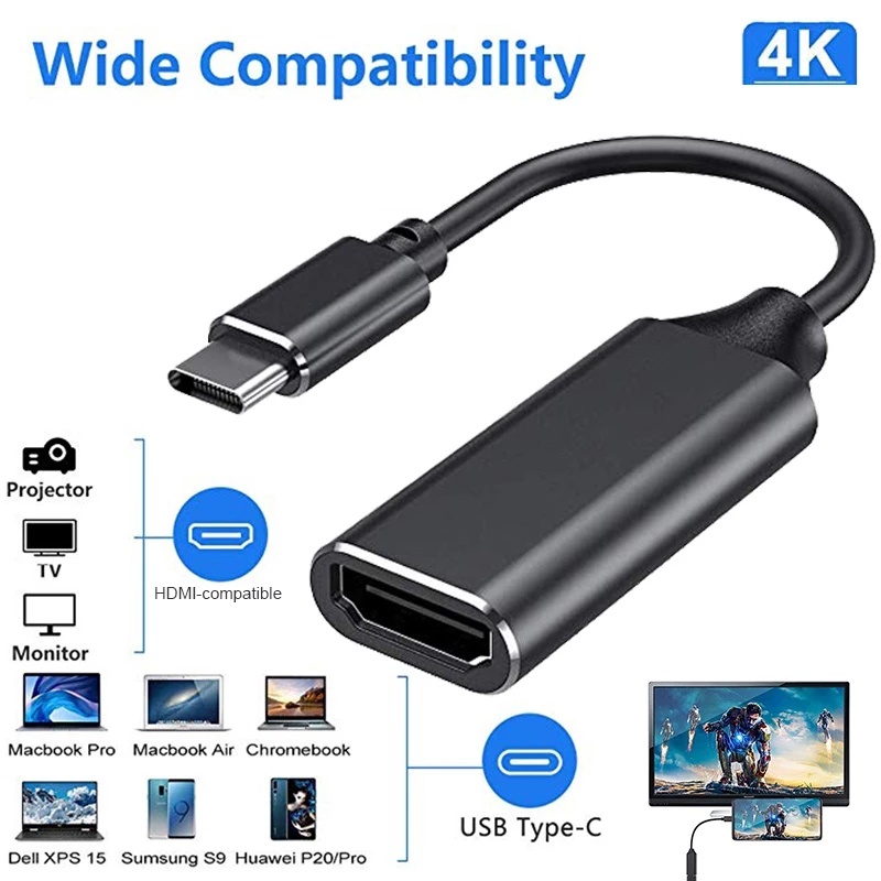 Đầu Chuyển Đổi USB 3.1 Type C Sang HDMI 4K Cho Máy Tính/Điện Thoại/TV