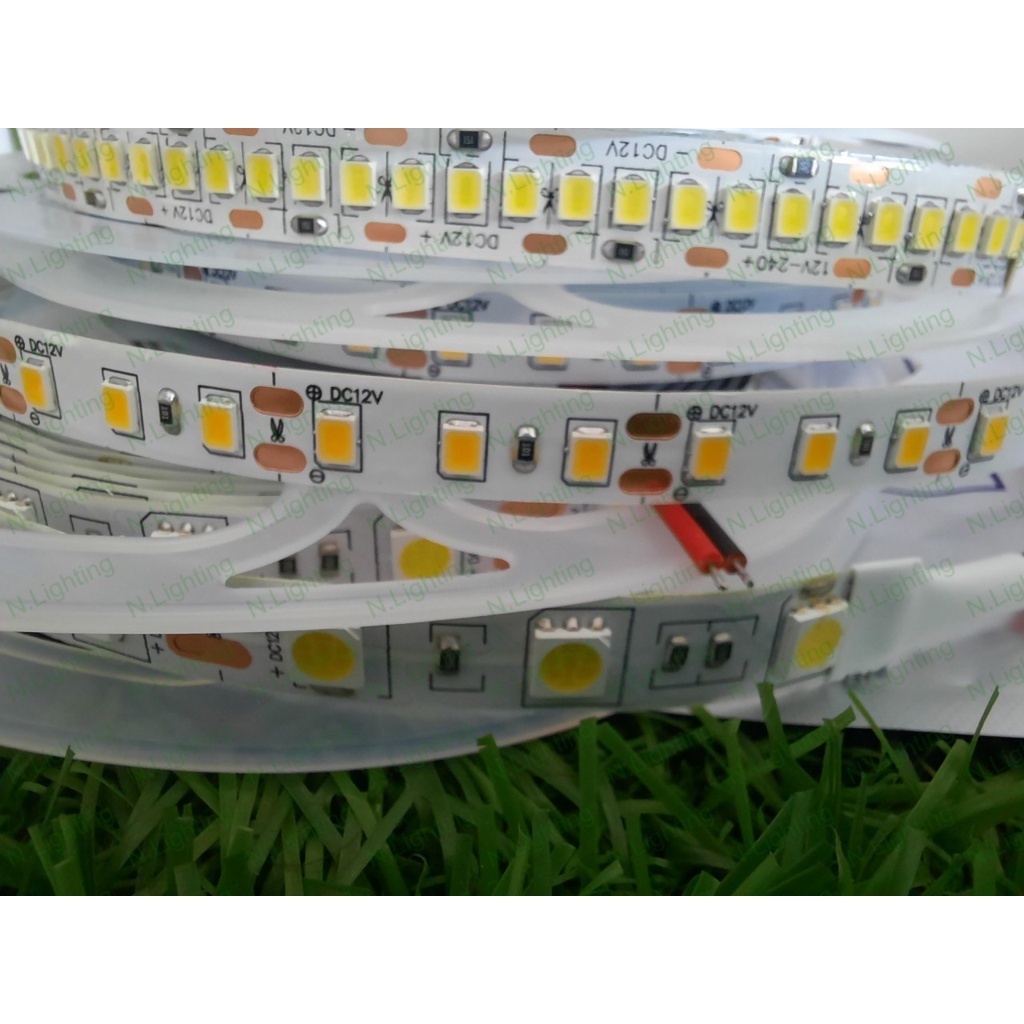 Led dây dán 2835 SMD 120led/mét ko keo nguồn 12V dùng cho thanh nhôm tù bếp, quần áo