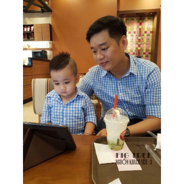 Combo Gia Đình FIGTREE Caro Xanh Mã 147A Siêu Xinh