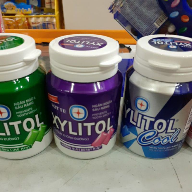 kẹo gum không đường xylitol lọ 58g