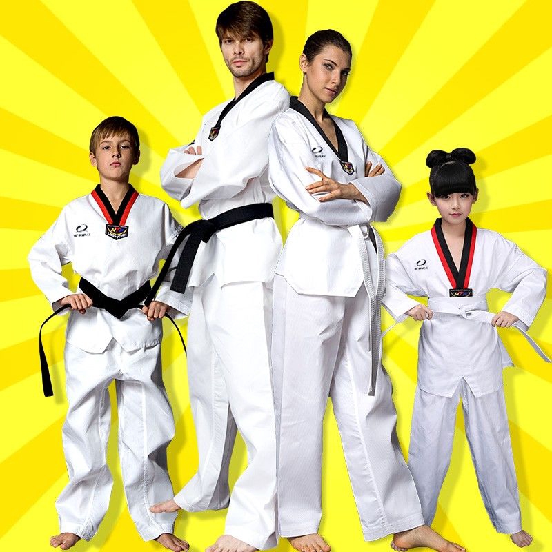 Bộ Đồng Phục Tập Võ Taekwondo Thoáng Khí Thoải Mái Cho Người Lớn Và Trẻ Em