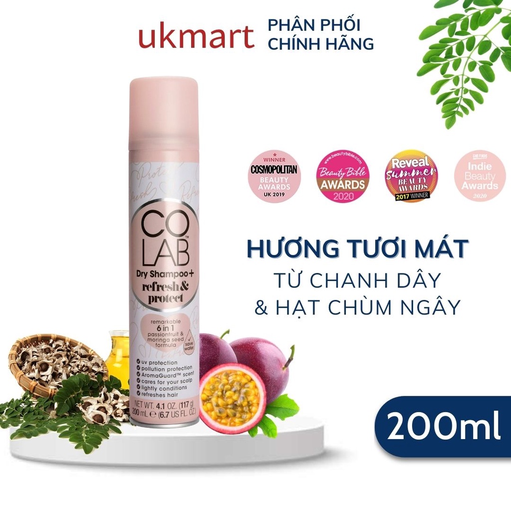 Dầu Gội Khô COLAB UK 200ml Dưỡng Tóc Sạch Bồng Bềnh Vào Nếp Sau 5 Giây | BigBuy360 - bigbuy360.vn