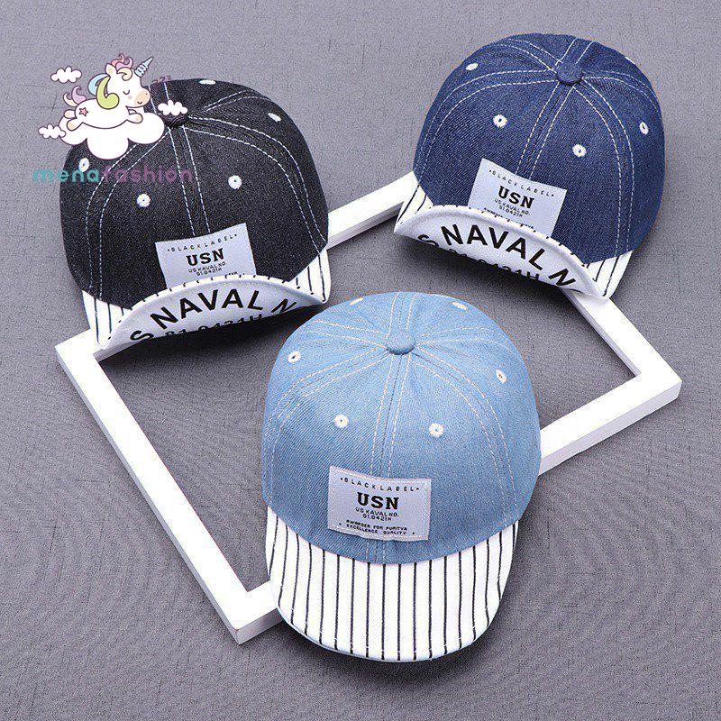 Mũ lưỡi trai denim thời trang cho bé