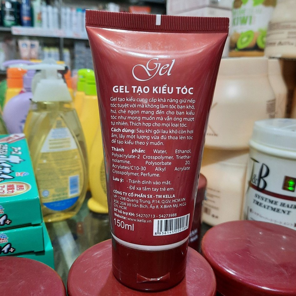 Gel tạo kiểu tóc kella 150ml  Tạo nếp tóc , định hình kiểu tóc, giữu nếp tóc nhiều giờ ,mùi thơm dịu nhẹ ♥️