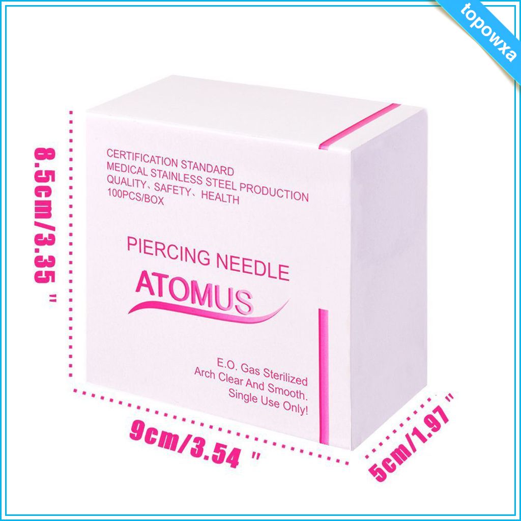Set 100 Kim Xỏ Khuyên Rốn / Núm Vú Giả 12G / 14G / 16G / 18G / 20G / Hỗn Hợp