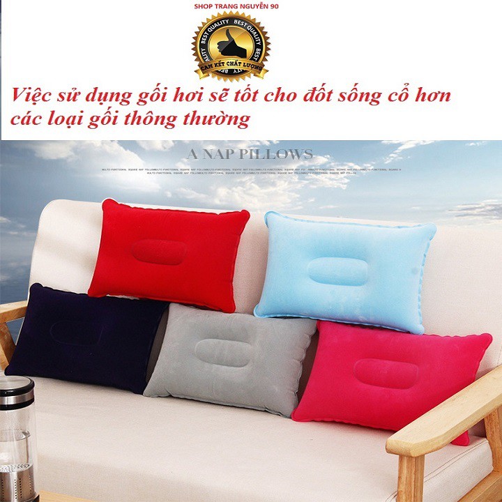 [ CỠ ĐẠI ] Bộ 4 gối hơi du lịch-văn phòng tiện dụng