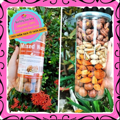 [Mới ra lò] Hạt Mix Nuts 4 loại 🎨 Macca – Hạnh nhân – Dẻ cười – Điều 🎨 GIÀU CHẤT XƠ, TỐT CHO TIM MẠCH (500g) | BigBuy360 - bigbuy360.vn
