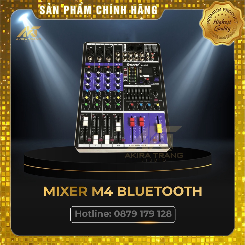 Bộ Thiết Bị Đầu Chỉnh Amply Mixer M4 Bluetooth Karaoke