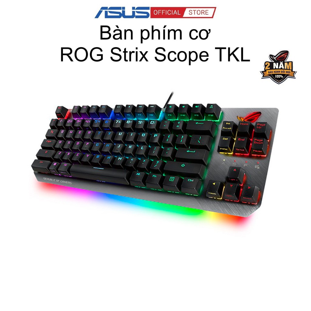 Bàn phím cơ Asus ROG Strix Scope TKL (Black &amp; Grey)