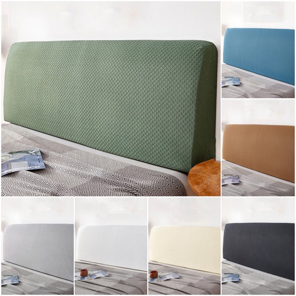 Vỏ Bọc Đầu Giường Co Giãn Họa Tiết Kẻ Ô Độc Đáo Trang Trí Nhà Cửa