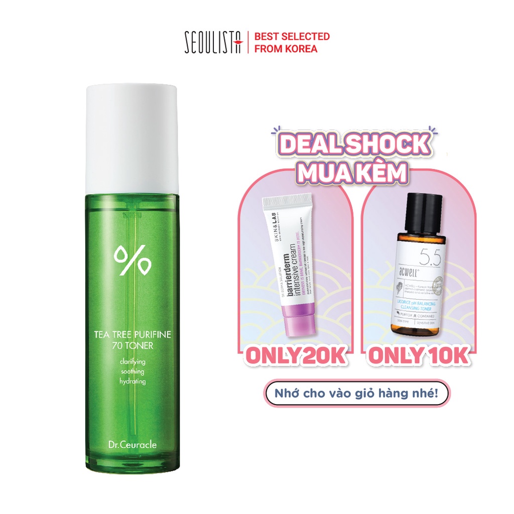 Nước cân bằng hỗ trợ loại bỏ tế bào chết DR.CEURACLE Tea Tree Purifine 70 Toner