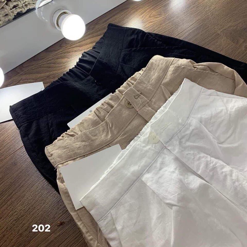 Quần đùi đũi Amee Fashion ống rộng khoá thật, Quần short lửng nữ, Chất đũi mềm mịn, mướt mặc siêu mát | BigBuy360 - bigbuy360.vn