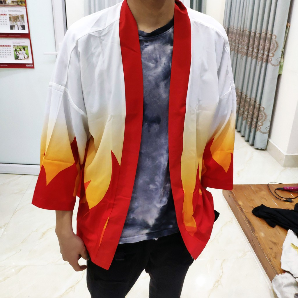 [TỰ MAY] Áo yakuta Haori happi Nhật Bản cosplay Viêm trụ Rengoku Kyoujurou Kimetsu no Yaiba anime cosplay | BigBuy360 - bigbuy360.vn