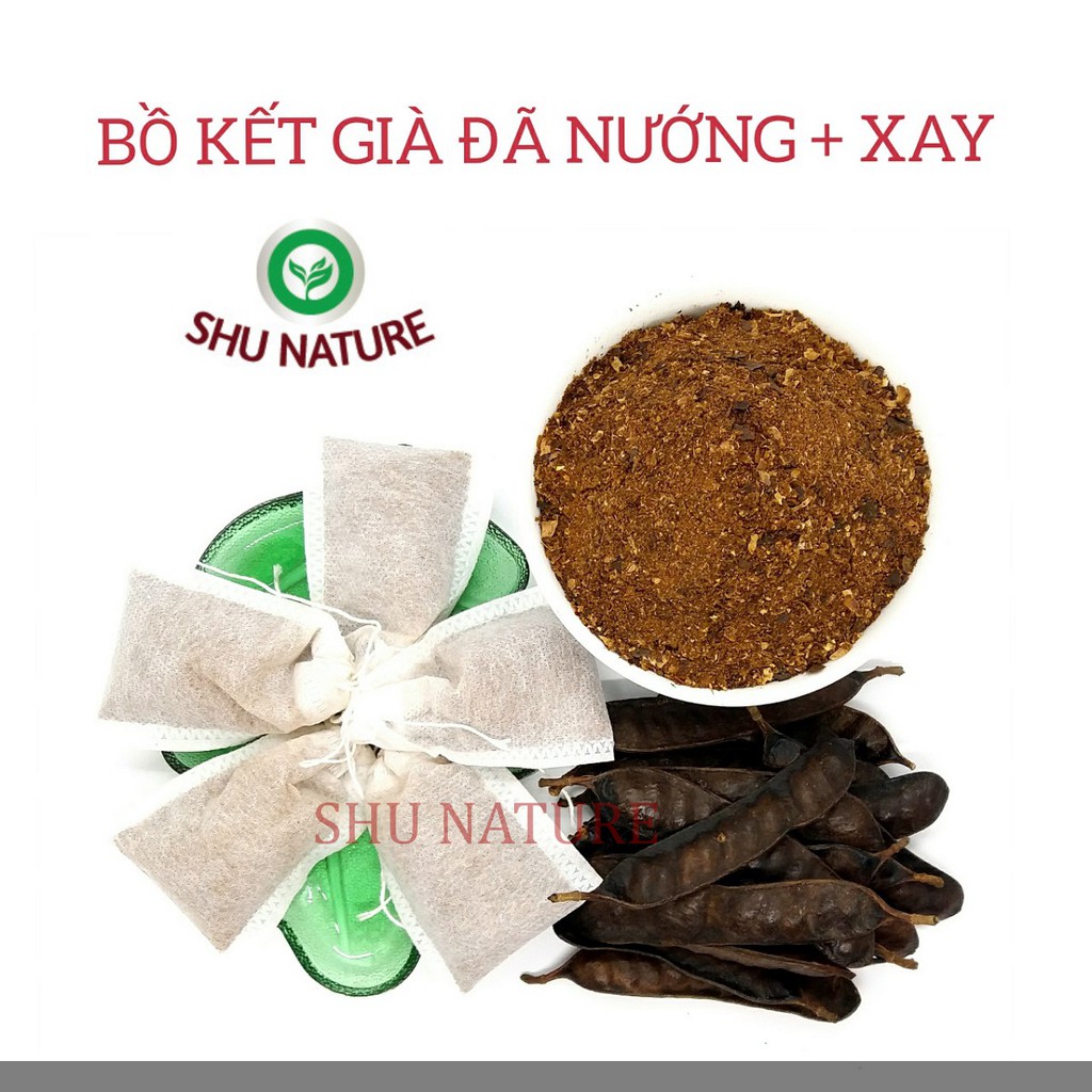 Combo 5 hoặc 20 túi lọc bồ kết , SHU NATURE, giảm rụng tóc, giảm gàu ngứa, 100% bồ kết già đã nướng và xay nhỏ