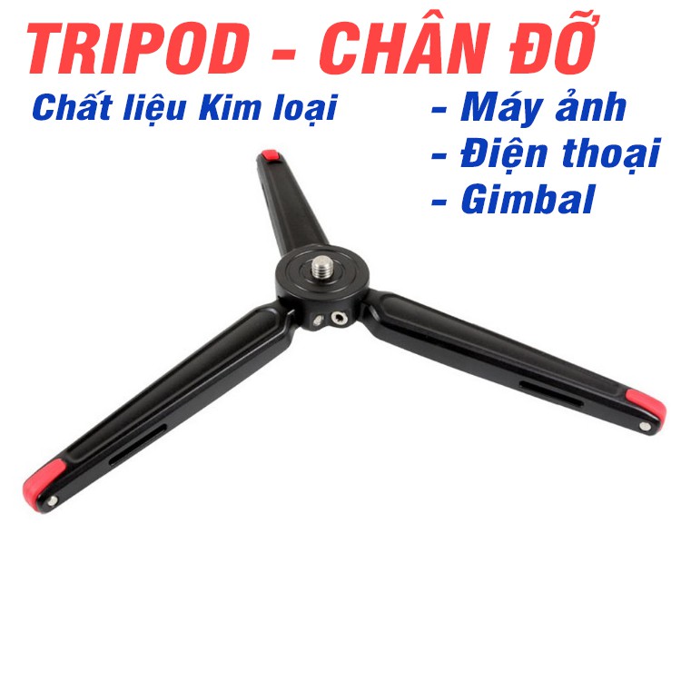 Chân đỡ máy ảnh điện thoại gimbal bằng kim loại tripod 3 chân puluz