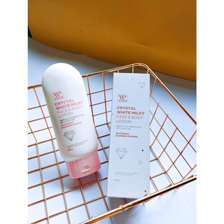 Lotion cao cấp bật tone dưỡng trắng face & body wskin crystal white milky lotion 200g