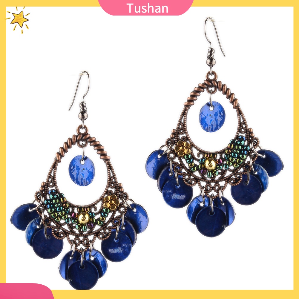 CHARMS Đôi Khuyên Tai Phong Cách Bohemian Thời Trang Cho Nữ