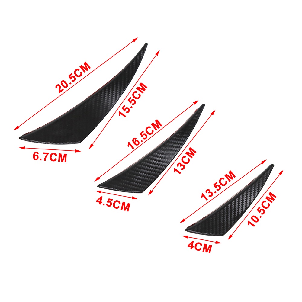 Set 6 Phụ Kiện Trang Trí Cản Trước Xe Hơi Chuyên Dụng