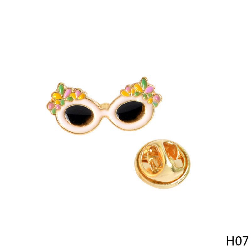 flowersqueen Trâm cài cổ áo hoạt hình mùa hè bằng nhựa acrylic tráng men