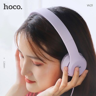 Headphone Tai nghe chụp tai có míc dàm thoại Hoco W21 hàng chính hãng
