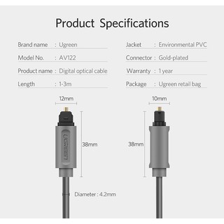 Cáp Audio Cổng Quang (Optical) Cao Cấp UGREEN AV122