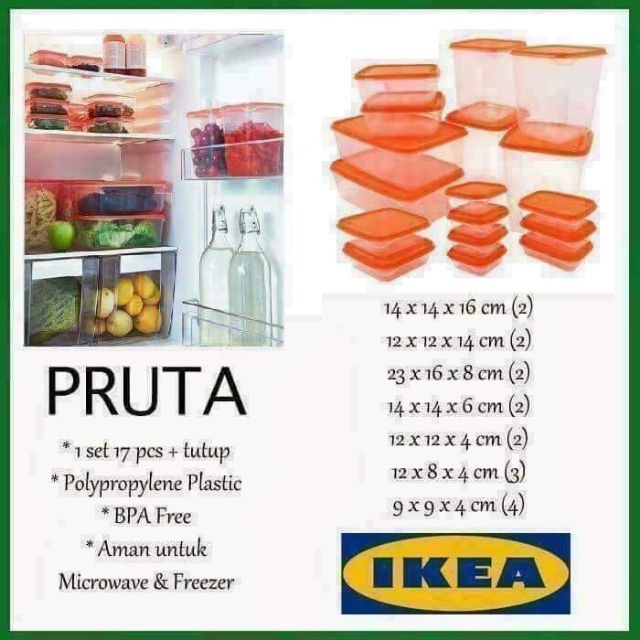 SET HỘP NHỰA IKEA 17 HỘP