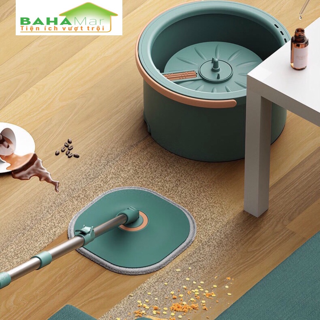 BỘ CÂY LAU NHÀ TIẾT KIỆM SỨC LAO ĐỘNG VÀ XÔ XOAY TRÒN PHÂN TÁCH NƯỚC THẢI  "BAHAMAR"