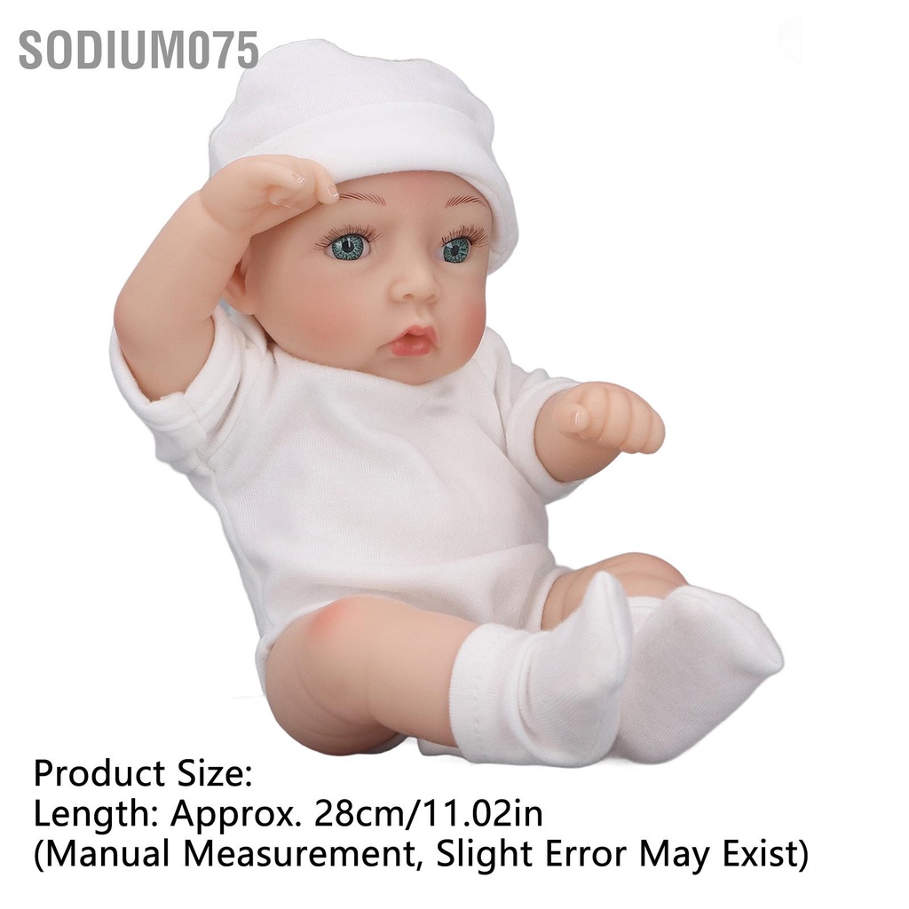 Có thể bán buôn Búp bê Reborn 28 cm Silicone có thể di chuyển giống như thật giặt được Đồ chơi búp cho trẻ sơ sinh 3 tuổi trở lên Sodium075 Hàng giao ngay