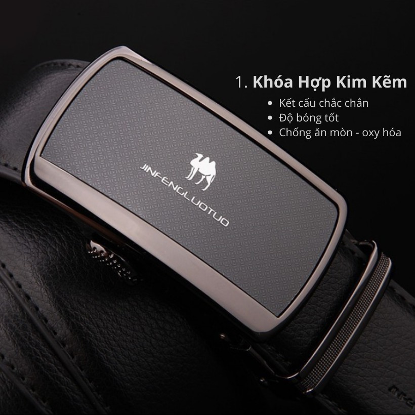 Bảo Hành 2 Năm - Dây Nịt Thắt Lưng Nam Da Lạc Đà Thật Cao Cấp G0331 - Hàng Nhập Khẩu