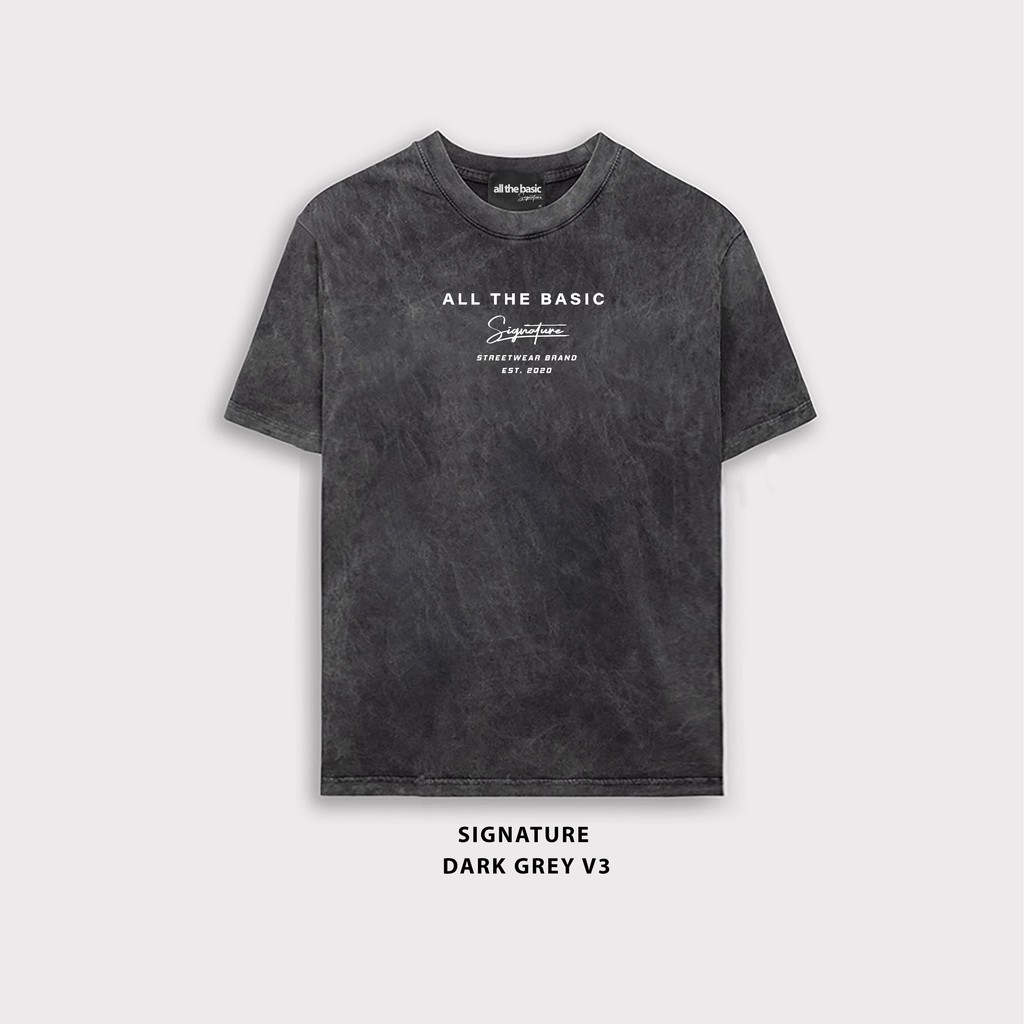 Áo Wash Xám Form rộng - Dark Grey V3 - all the basic