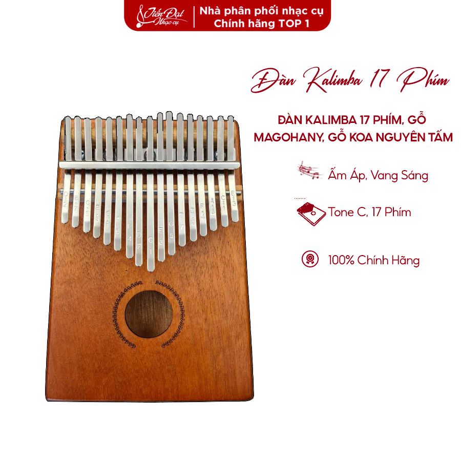 Đàn Kalimba 17 Phím W-17M, W-17K Cao Cấp Chính Hãng Gỗ Magohany, Gỗ KOA Nguyên Tấm