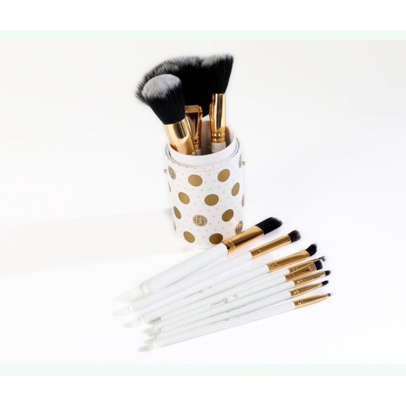 Bộ cọ trang điểm BH Cosmetics dot collection, white a dot  11 cây, trang điểm cá nhân