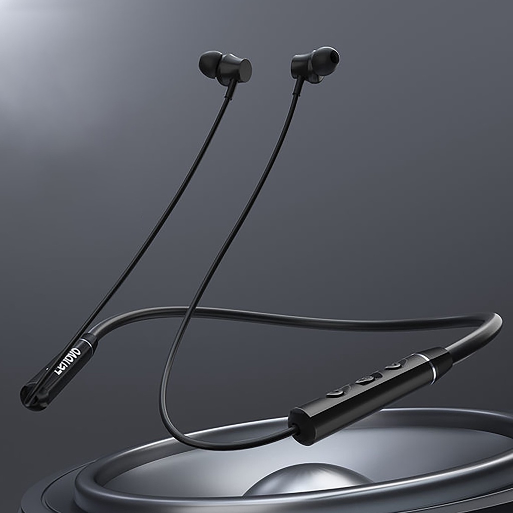 Tai nghe Lenovo HE05 kết nối Bluetooth không dây linh hoạt chống thấm nước từ tính dùng khi tập thể thao