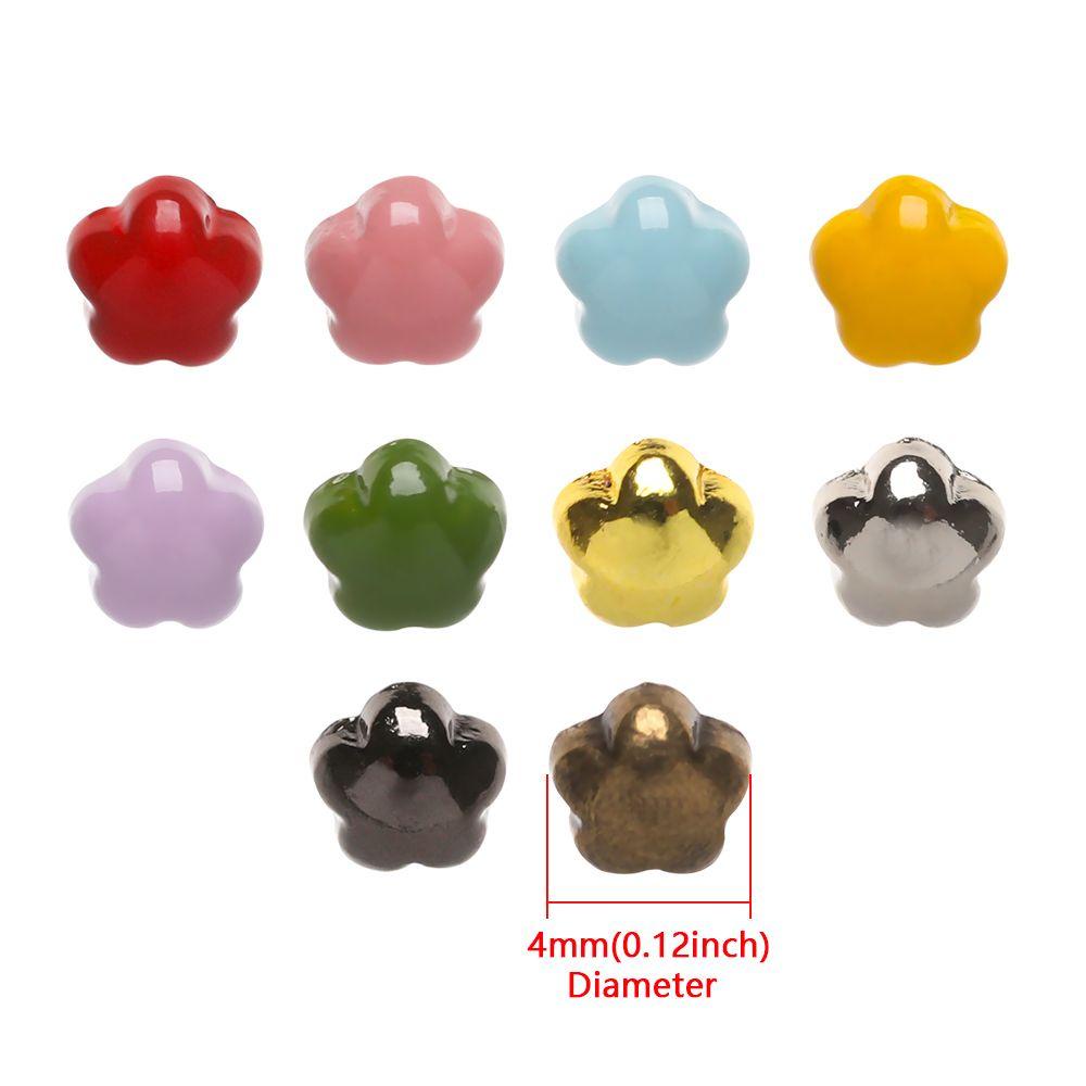 RAINBOW Set 20 Nút Nhựa 4mm Hình Hoa Xinh Xắn Dành Cho Búp Bê