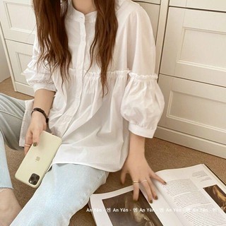 Áo sơ mi nữ,Áo sơ mi kiểu bánh bèo tiểu thư