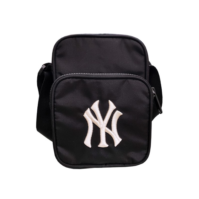 ⚡️ Túi đeo chéo M.LB NY Yankees Đen Logo Vàng XUẤT DƯ FULL TEM TAG