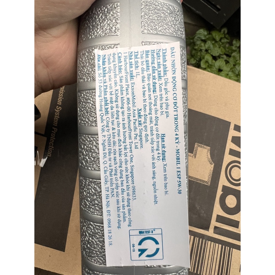 Dầu nhớt Tổng hợp Mobil 1 ESP New European Formula 5w30 1L Xe tay ga và oto