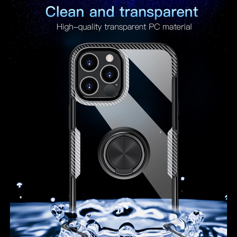 Ốp Điện Thoại Trong Suốt Có Vòng Đỡ Nam Châm Cho iphone 11 Pro Max 12 13 Pro Max XS Max XR X 6 7+ 8 Plus SE 12 Pro 13