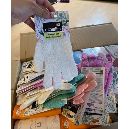 Găng Tay Tắm Massage, Tẩy Tế Bào Chết EBELIN