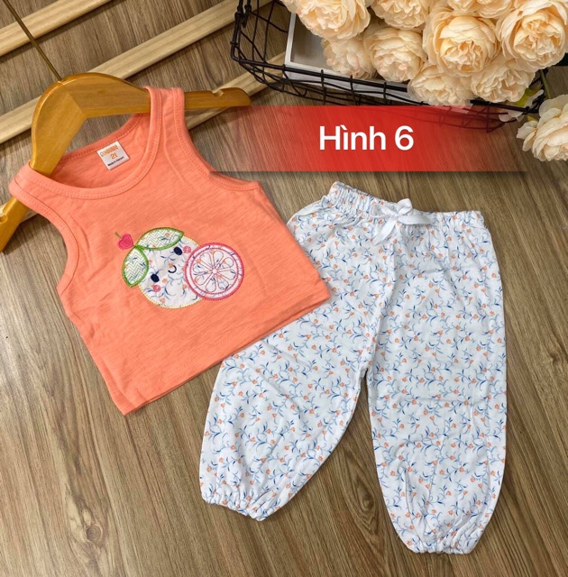 BỘ LỬNG THUN COTTON HÌNH THÊU ĐẮP [7-20 KÝ]