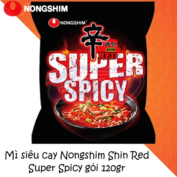 Mì siêu cay Nongshim Shin Red Super Spicy gói 120gr