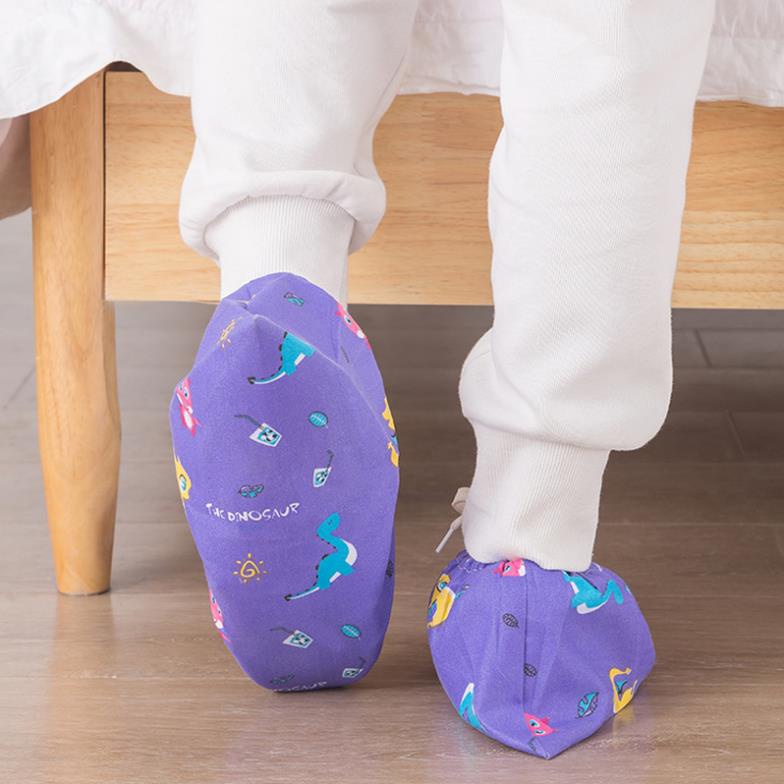 Đồ bọc giày bằng vải dày chống sờn chống trượt bằng vải cotton in hình hoạt hình