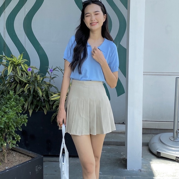 Áo mông tơ ghi cổ polo _ A0190