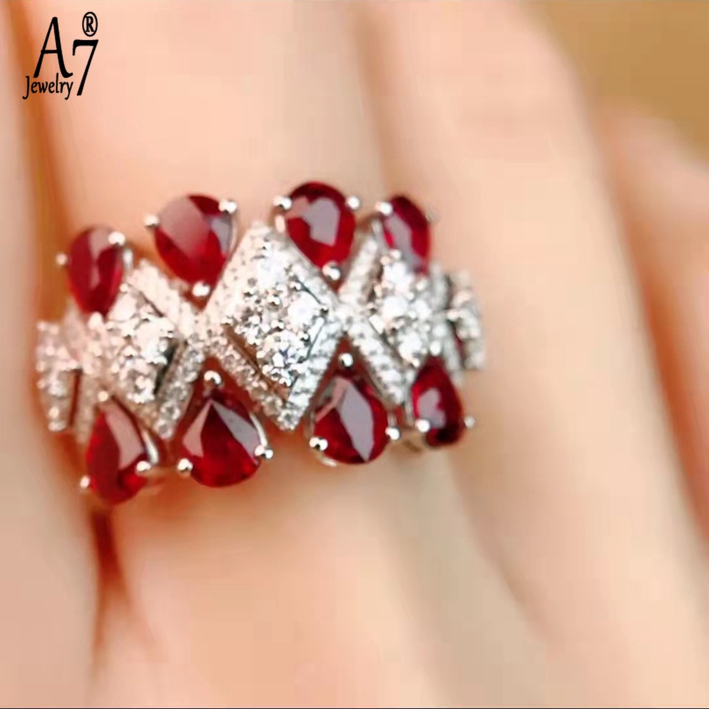 Nhẫn Hở Đính Đá Ruby A7 Pigeons