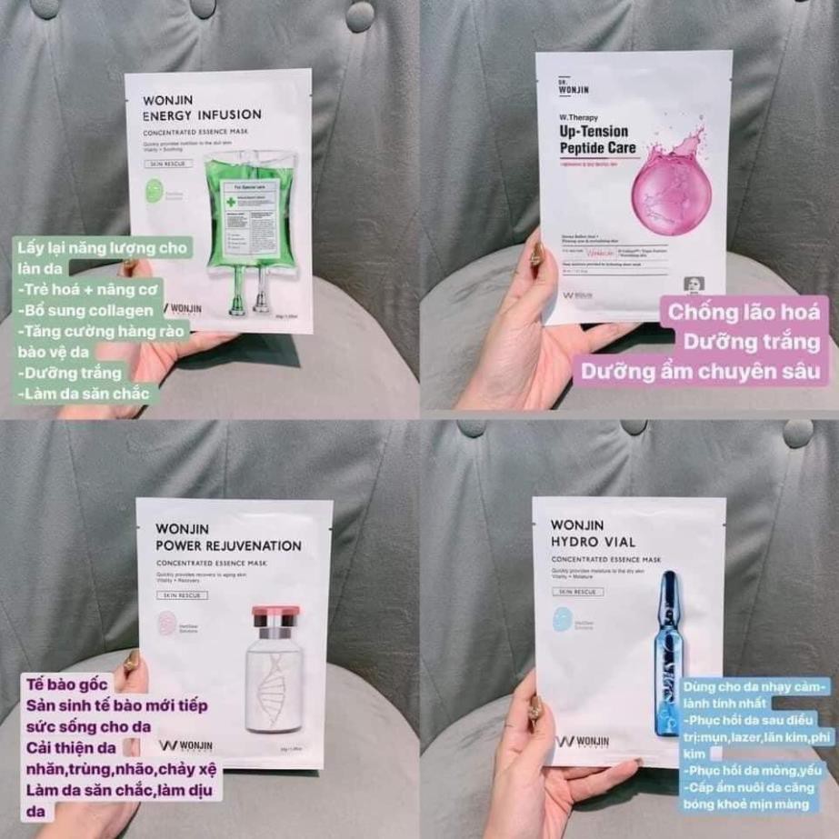 MẪU MỚI] Mặt Nạ Wonjin mẫu mới mix 4 màu hộp 15 miếngMask Wonjin New
