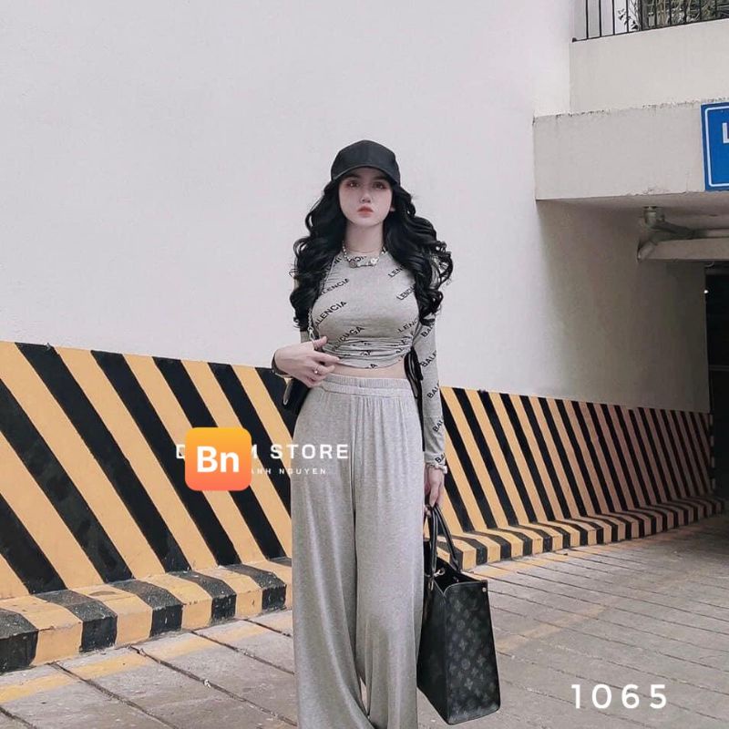 Set Áo Croptop ,Quần Dài. Hàng Quảng Châu,Hot Girl.