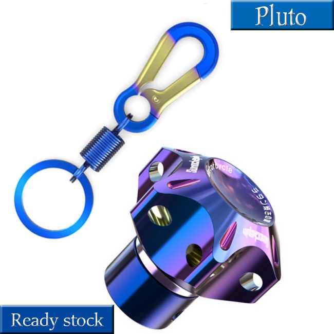 Móc khóa bằng titan mạ vàng họa tiết đầu lục giác dễ thương bắt mắt