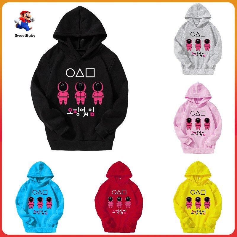 Áo hoodie dáng rộng in họa tiết game thời trang dành cho bé gái 2-14 tuổi